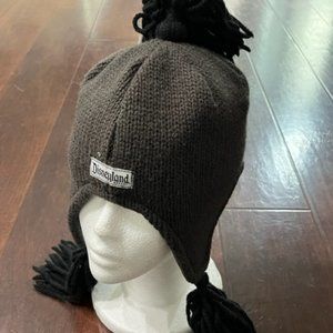 Disneyland Resort Dark Gray "Knit" Beanie w/ Yarn Tassels